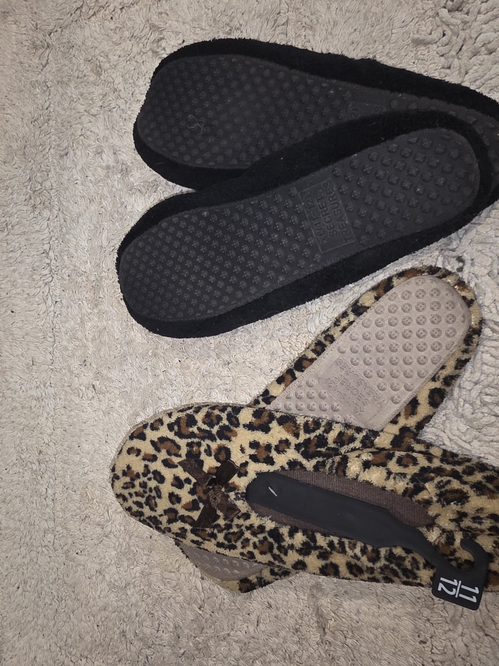 Cozy Leopard Print Women's Slip-On Slippers - Size 11/12